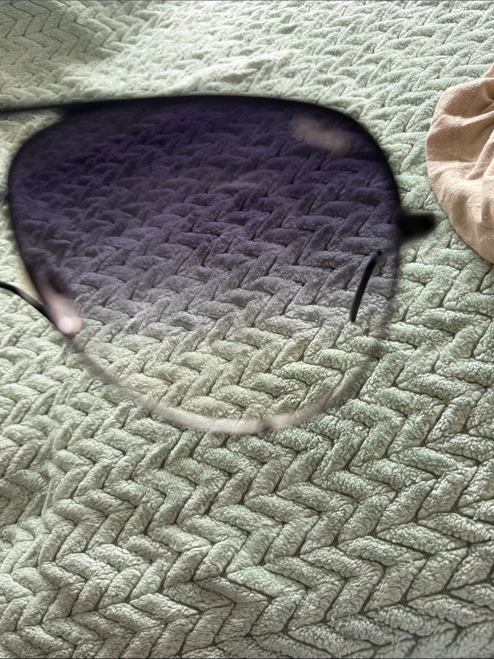 Quay Australia Black Aviator Sunglasses with Gradient Purple Lenses